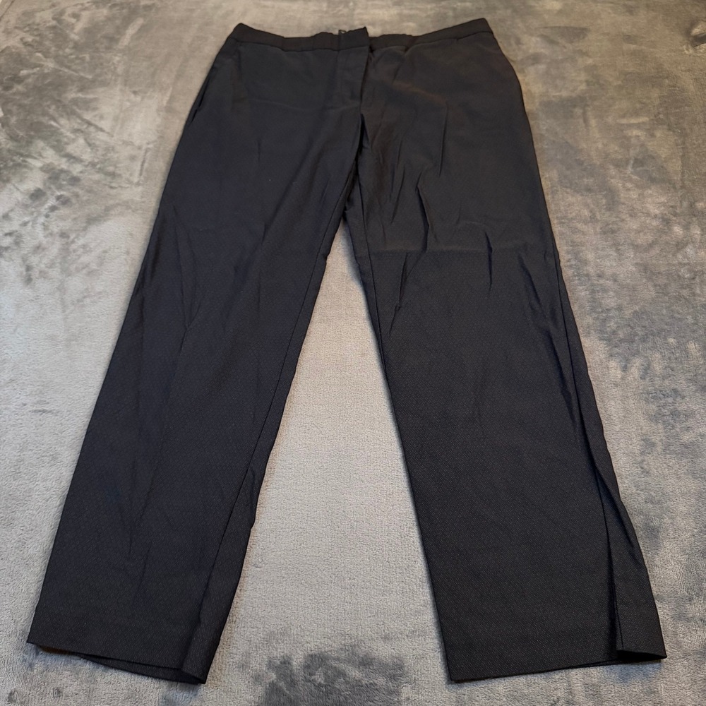 Mario Serrani‎ Italy Dress Pants Womens Size 10 Black Textured Stretch Slim